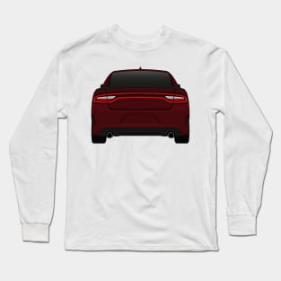 Charger rear Dark-red + black spoiler Long Sleeve T-Shirt